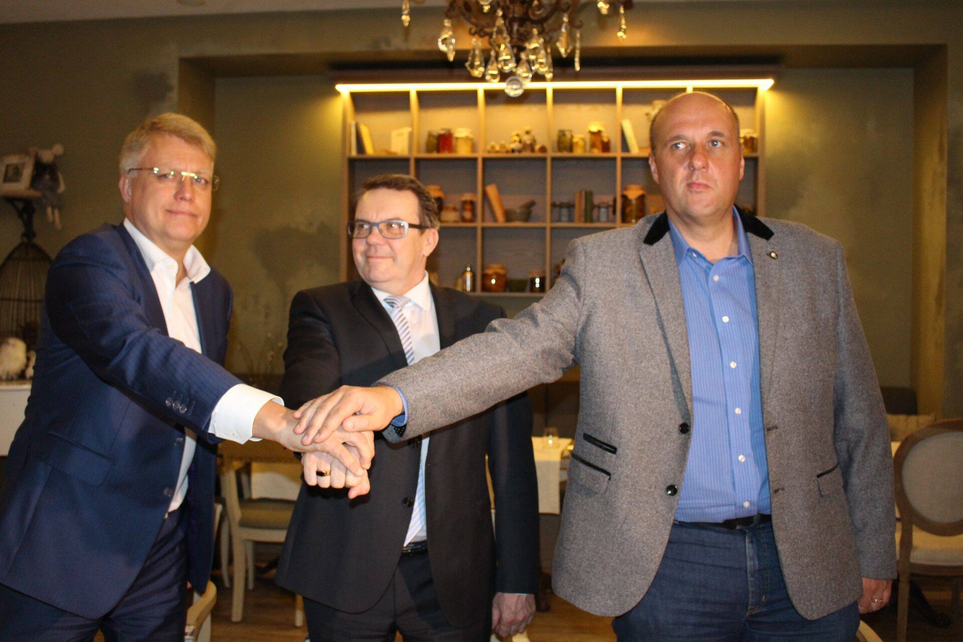 Seakasvatajad asutasid liidu. Fotol Teet Soorm, Urmas Laht ja Olle Horm.