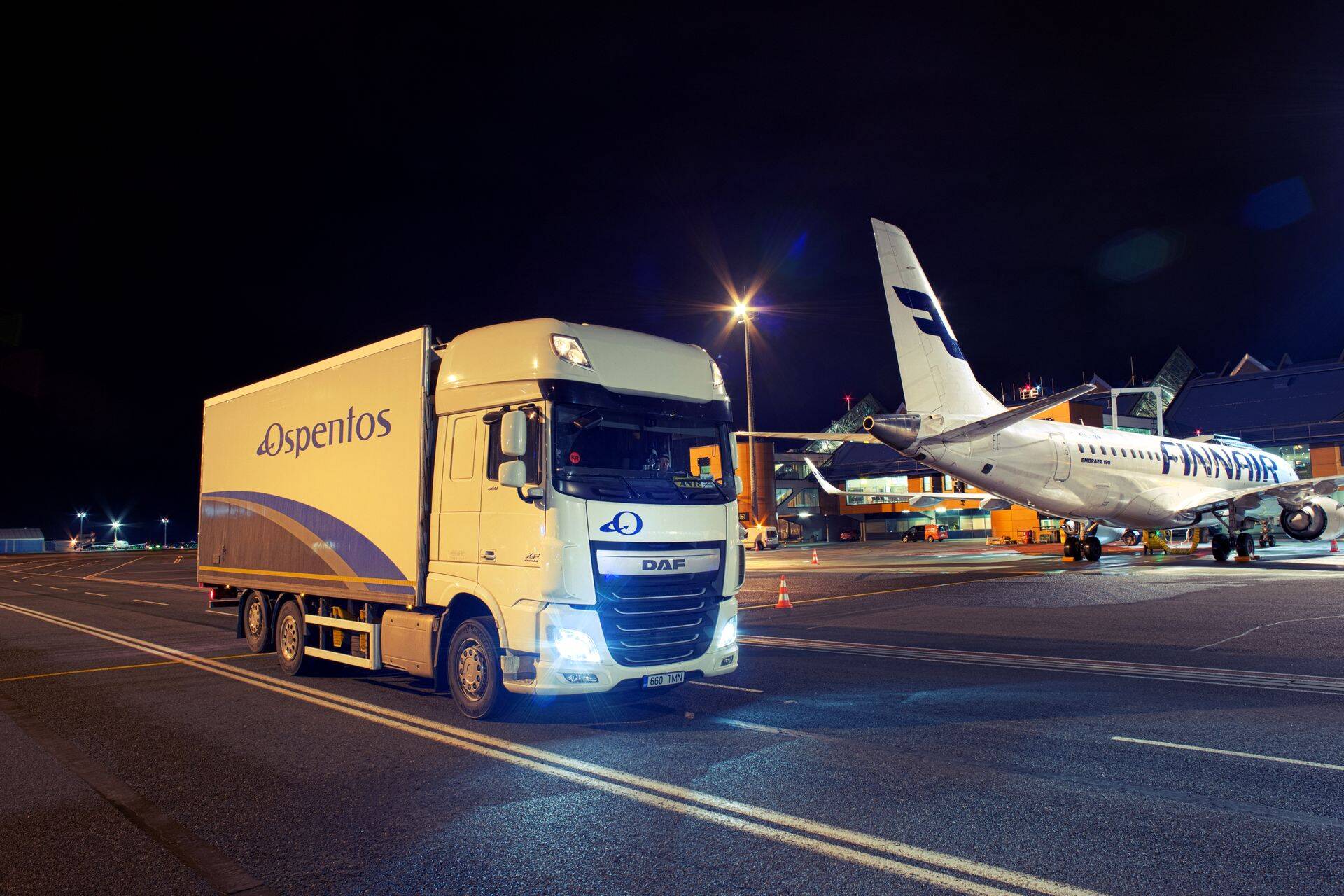 Ospentos on osutanud veoste käitlemise ja maanteeveo teenuseid Finnair Cargole juba üle kümne aasta.
