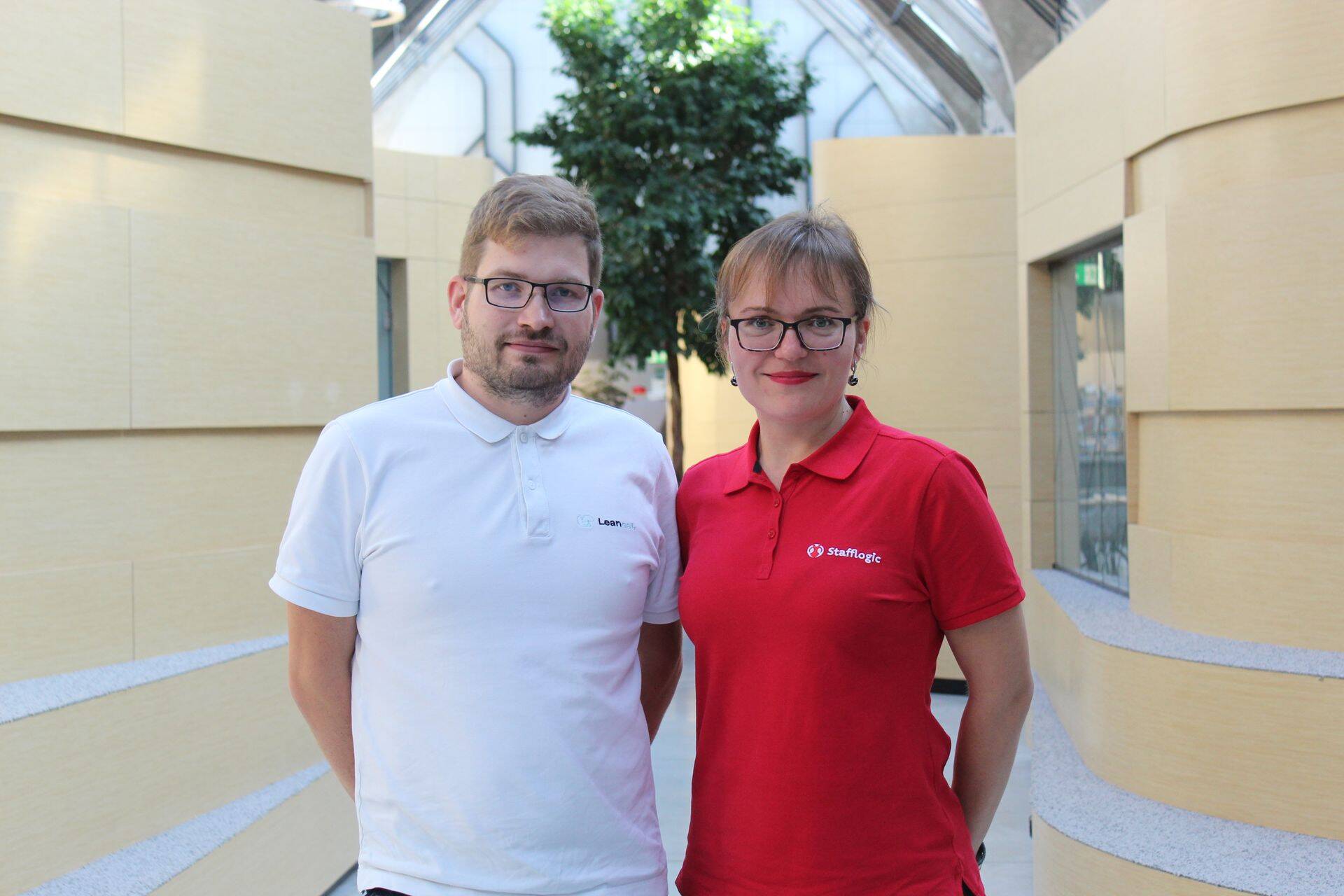 StaffLogicu arenduste juht Alo Hallmägi ja tootejuht Geete Haljas.