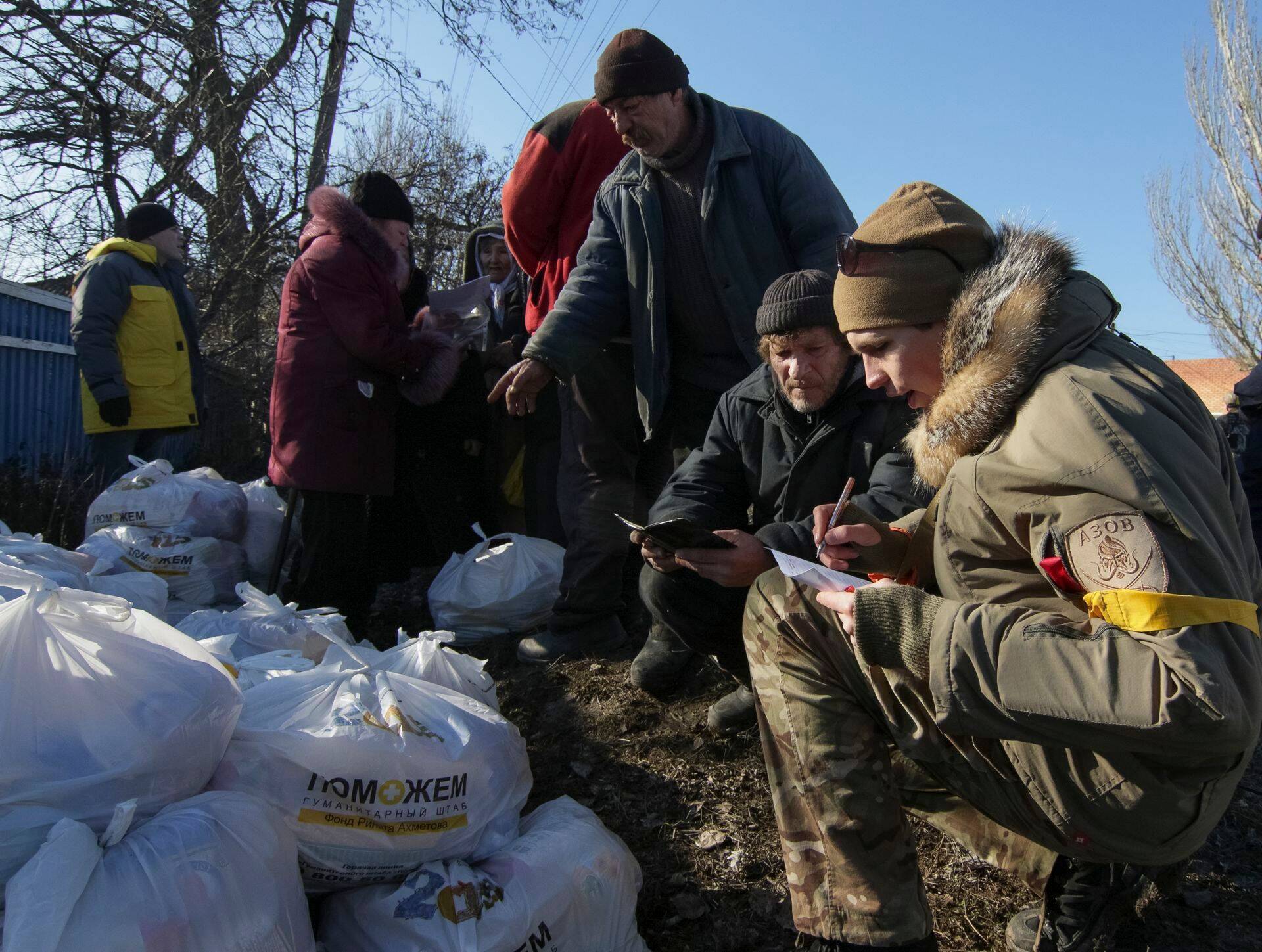 Humanitaarabi jagamine Ukrainas