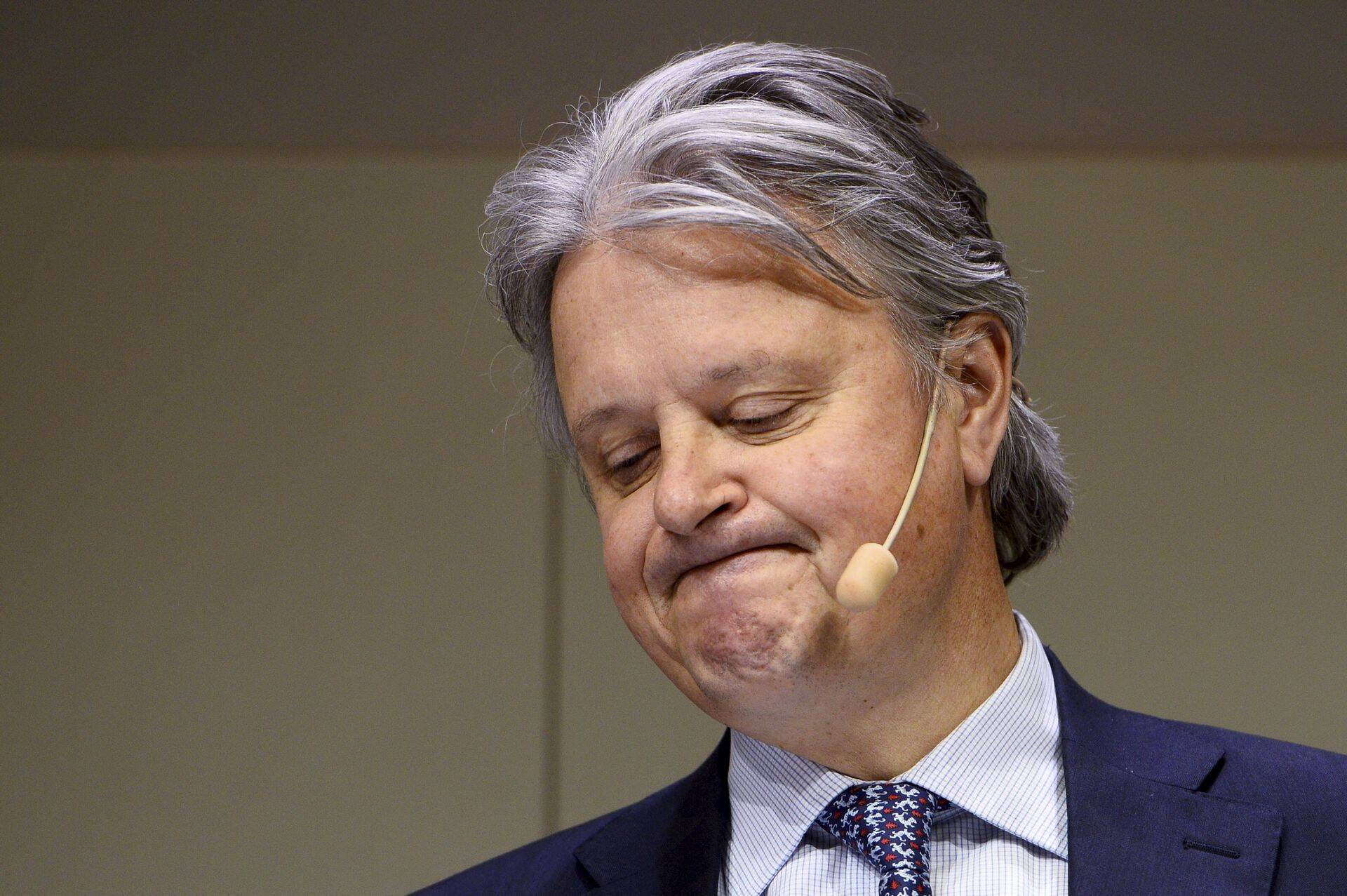 Nordea juht Casper von Koskull pressikonverentsil
