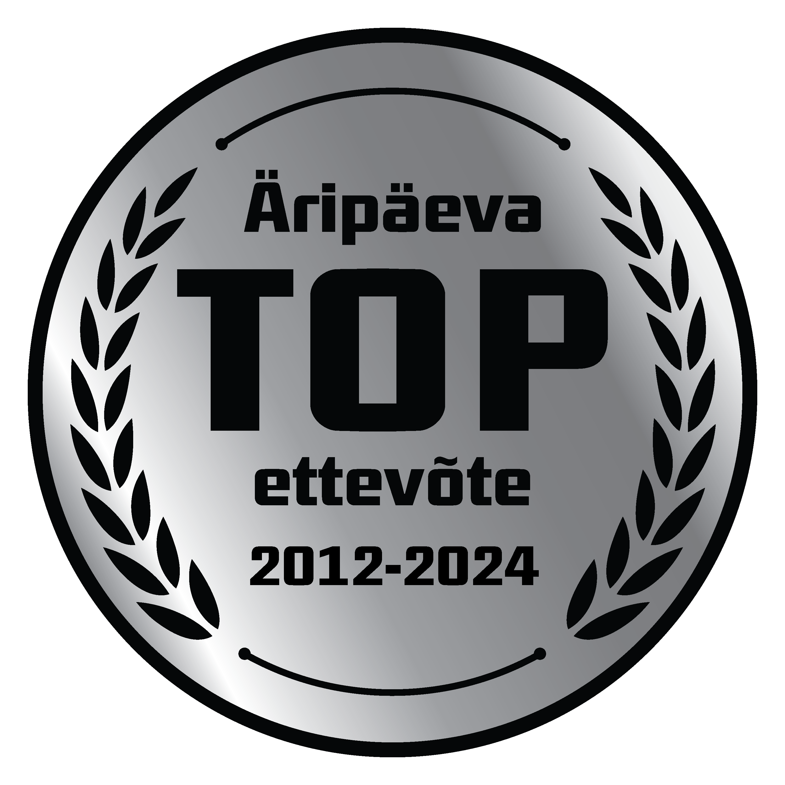 <p><strong>&Auml;rip&auml;eva TOP ettev&otilde;te 13 aastat j&auml;rjest</strong></p>
<p>M&auml;rgis t&auml;hendab, et ettev&otilde;te on oma valdkonna absoluutne tipp. J&auml;rjepidev TOPi kuulumine n&auml;itab, et ettev&otilde;te areneb pidevalt, on j&auml;tkusuutlik ja usaldusv&auml;&auml;rne. Selliste ettev&otilde;tete eesotsas on Eesti parimad juhid ja neis t&ouml;&ouml;tavad k&otilde;ige s&auml;ravamad talendid.</p>
<p>&Auml;rip&auml;ev on koostanud TOP edetabeleid juba aastast 1993. <strong>&Auml;rip&auml;eva TOP ettev&otilde;te 10-14 aastat j&auml;rjest</strong> eksklusiivsesse klubisse kuulub vaid <strong>0,16%</strong> Eesti ettev&otilde;tetest.</p>