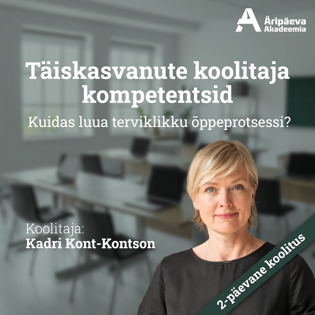 21.11.2025 ja 28.11.2025 Täiskasvanute koolitaja kompetentsid