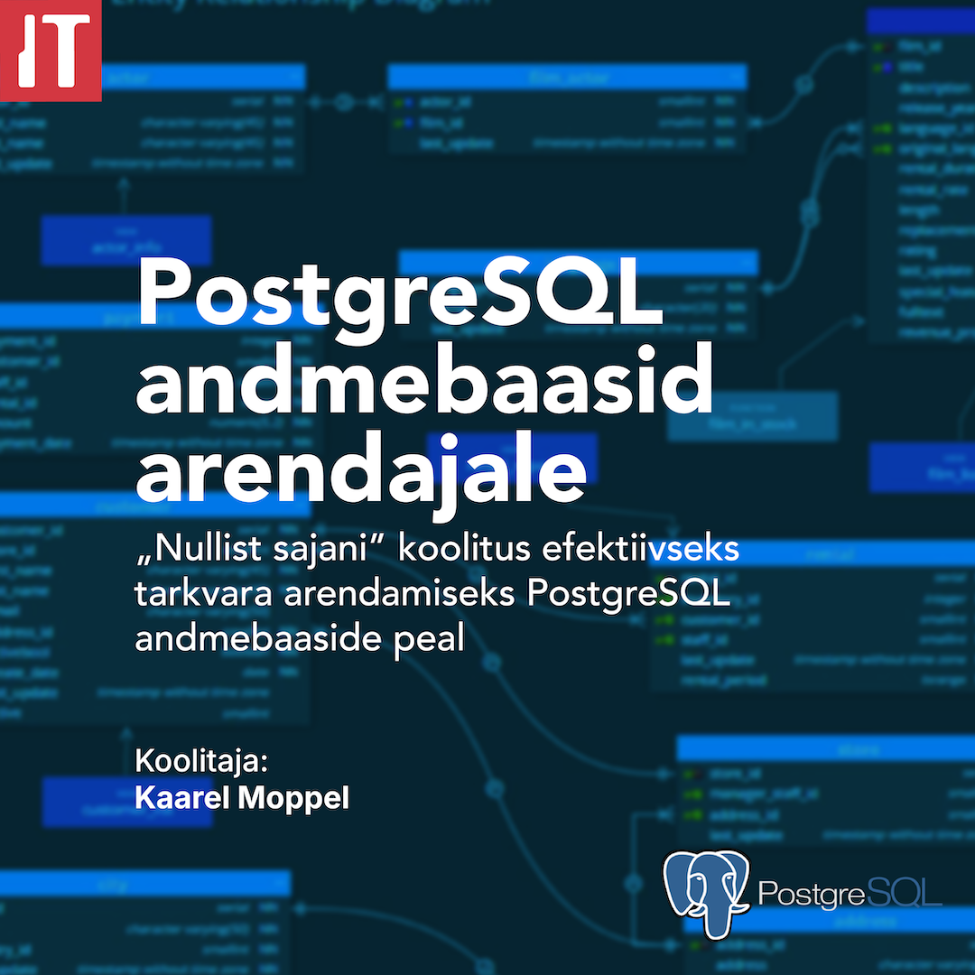 PostgreSQL andmebaasid arendajale