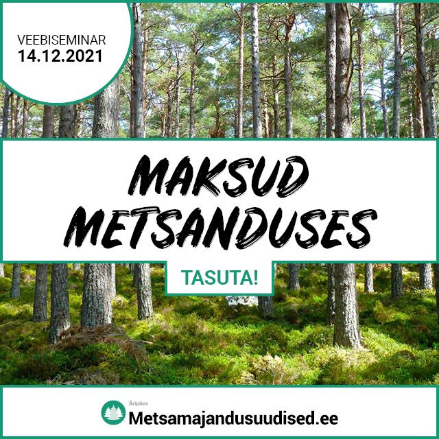 Veebiseminar: Maksud metsanduses
