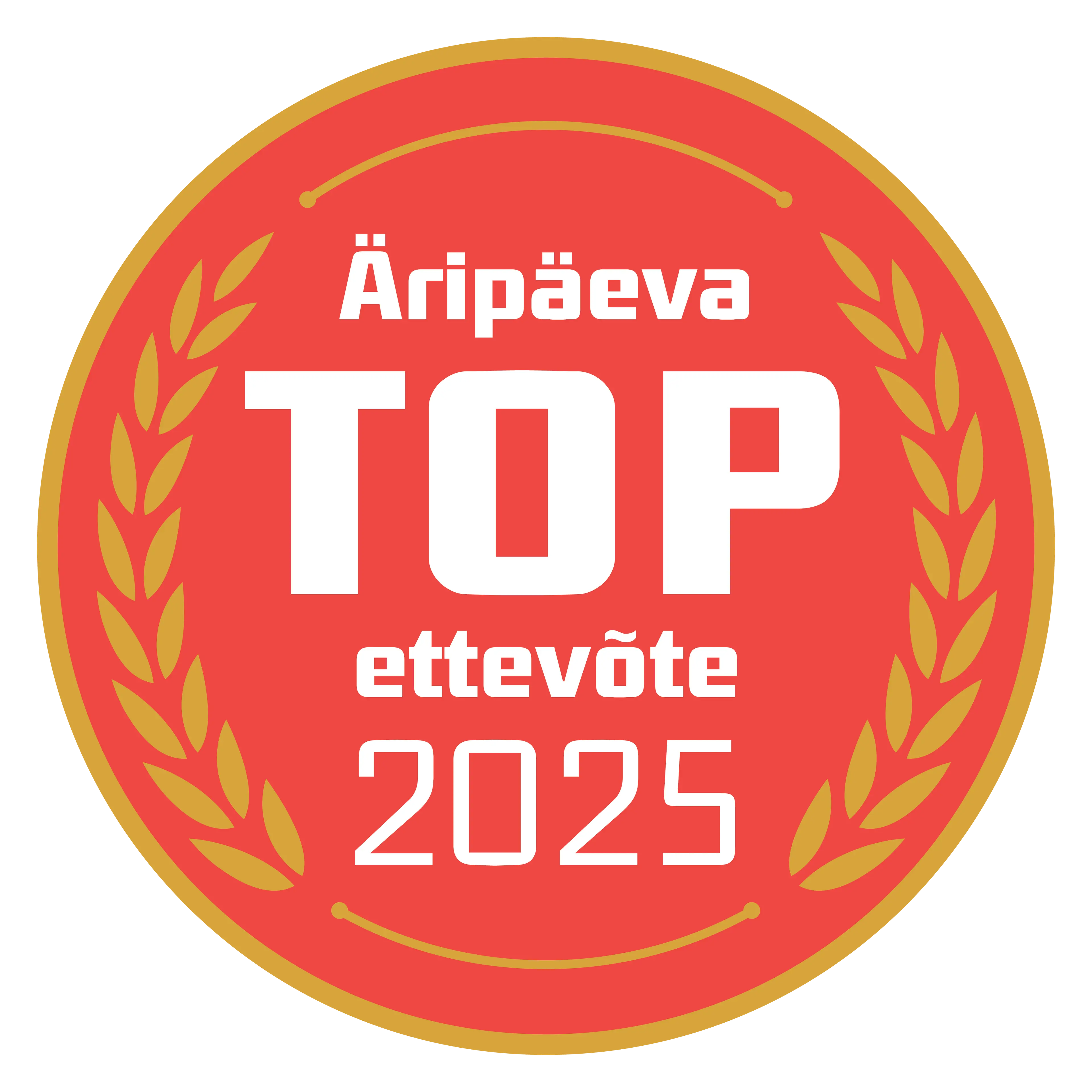 <p><strong>&Auml;rip&auml;eva TOP ettev&otilde;te </strong></p>
<p>M&auml;rgis n&auml;itab, et ettev&otilde;te kuulub oma valdkonna tipptegijate hulka. TOPi kuulumine annab tunnistust ettev&otilde;tte j&auml;tkusuutlikusest ja usaldusv&auml;&auml;rsusest.</p>
<p>&Auml;rip&auml;ev on koostanud TOP edetabeleid juba aastast 1993. <strong>&Auml;rip&auml;eva TOPi</strong> eksklusiivsesse klubisse kuulub vaid <strong>1%</strong> Eesti ettev&otilde;tetest.</p>