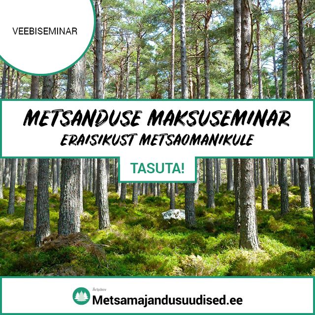 Järelvaadatav: Metsanduse maksuseminar – eraisikust metsaomanikule