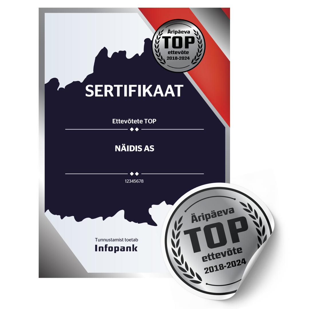 TOP ettevõte platinum pakett 7 aastat järjest (2024)